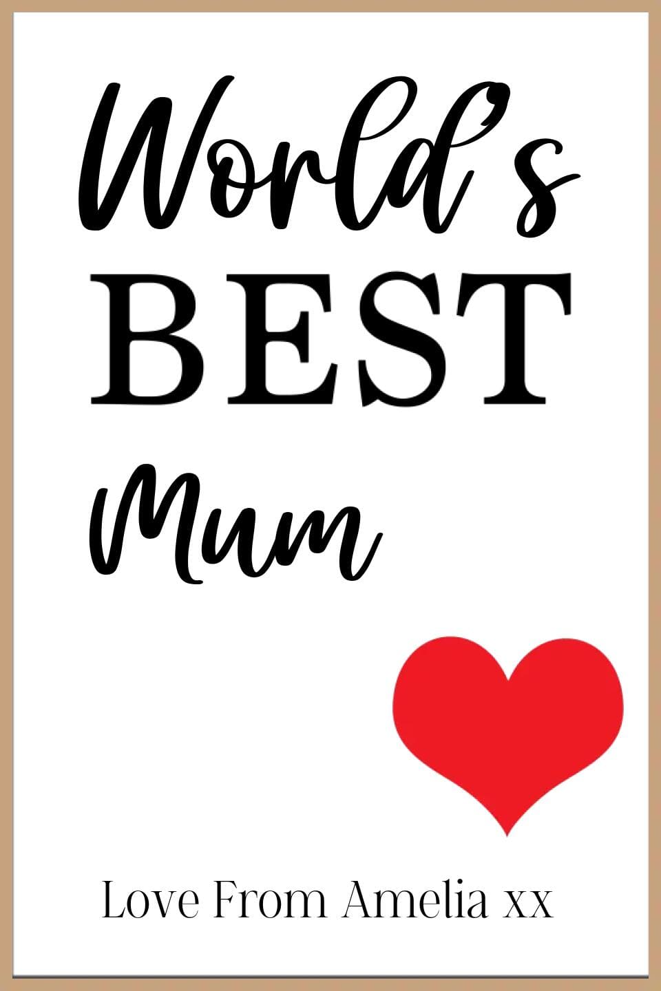 World's Best Personalised Framed Print